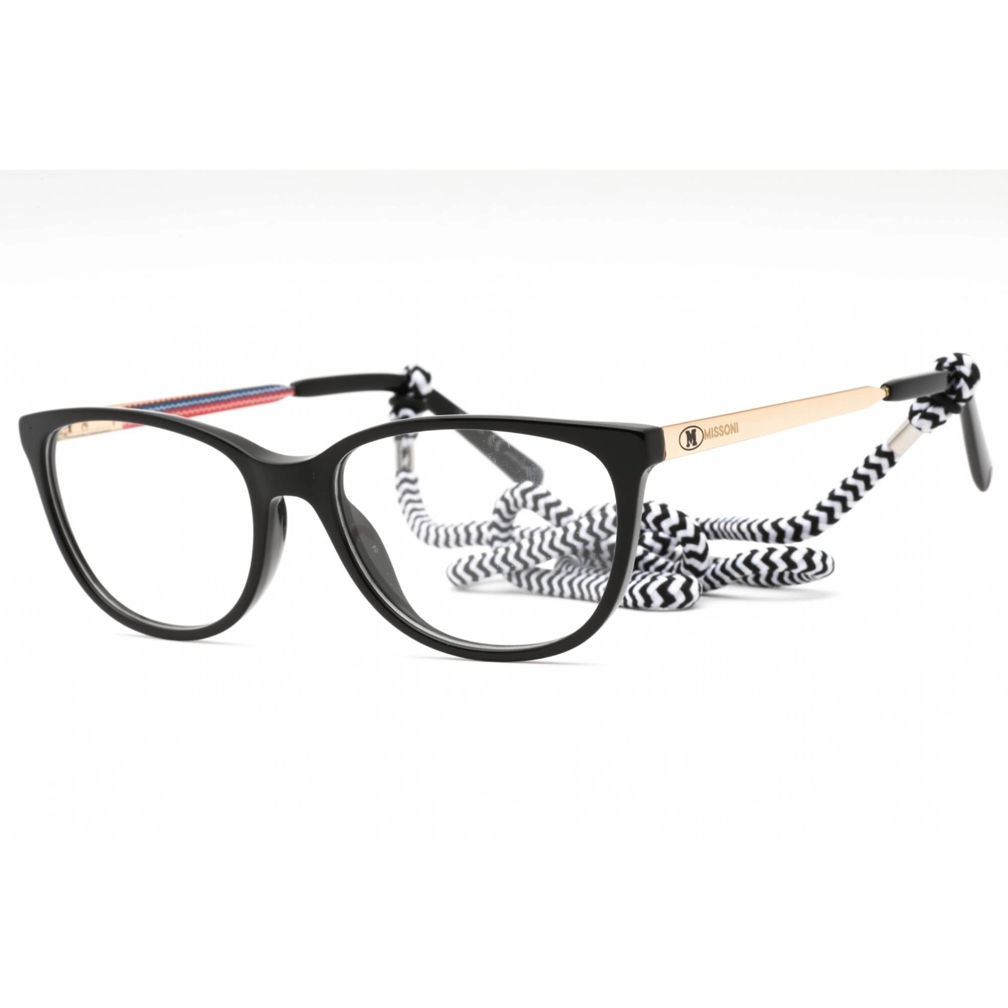 M Missoni Women's Eyeglasses - Black Plastic Cat Eye Full Rim Frame | MMI 0033 0807 00