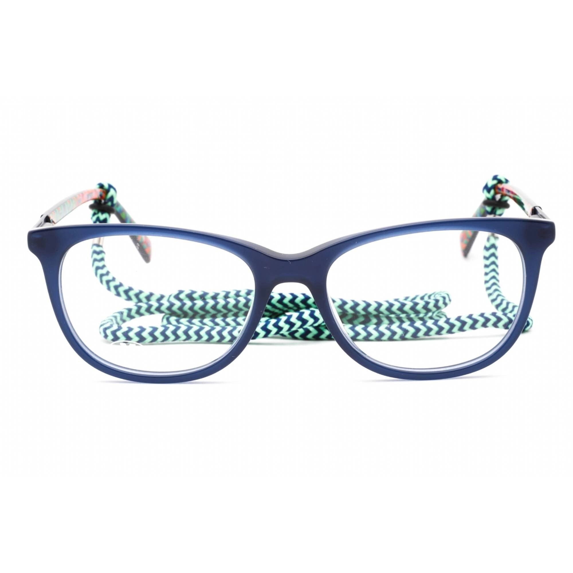 M Missoni Women's Eyeglasses - Clear Lens Blue Rectangular Frame | MMI 0051 0PJP 00