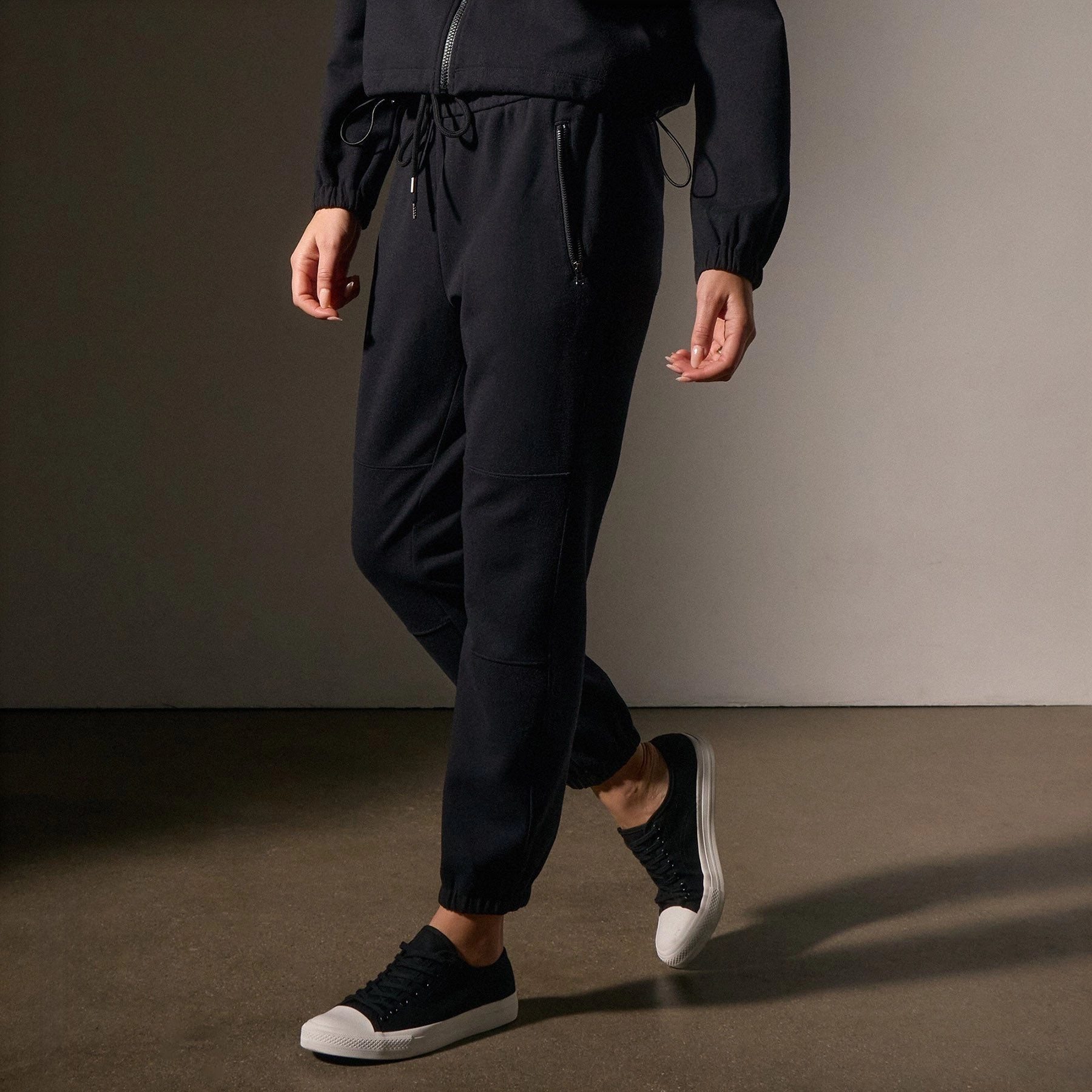 Matte Scuba Track Pant - Black