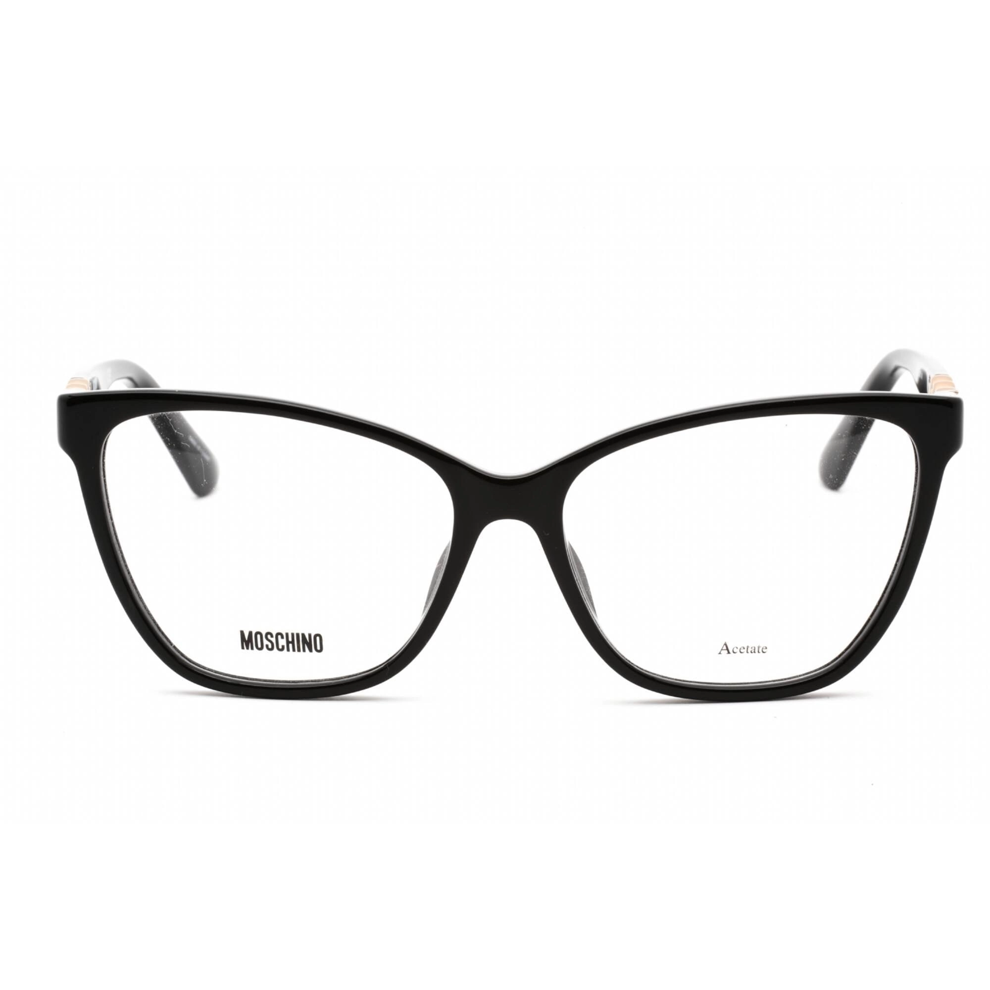 Moschino Women's Eyeglasses - Black Plastic Cat Eye Full Rim Frame | MOS588 0807 00