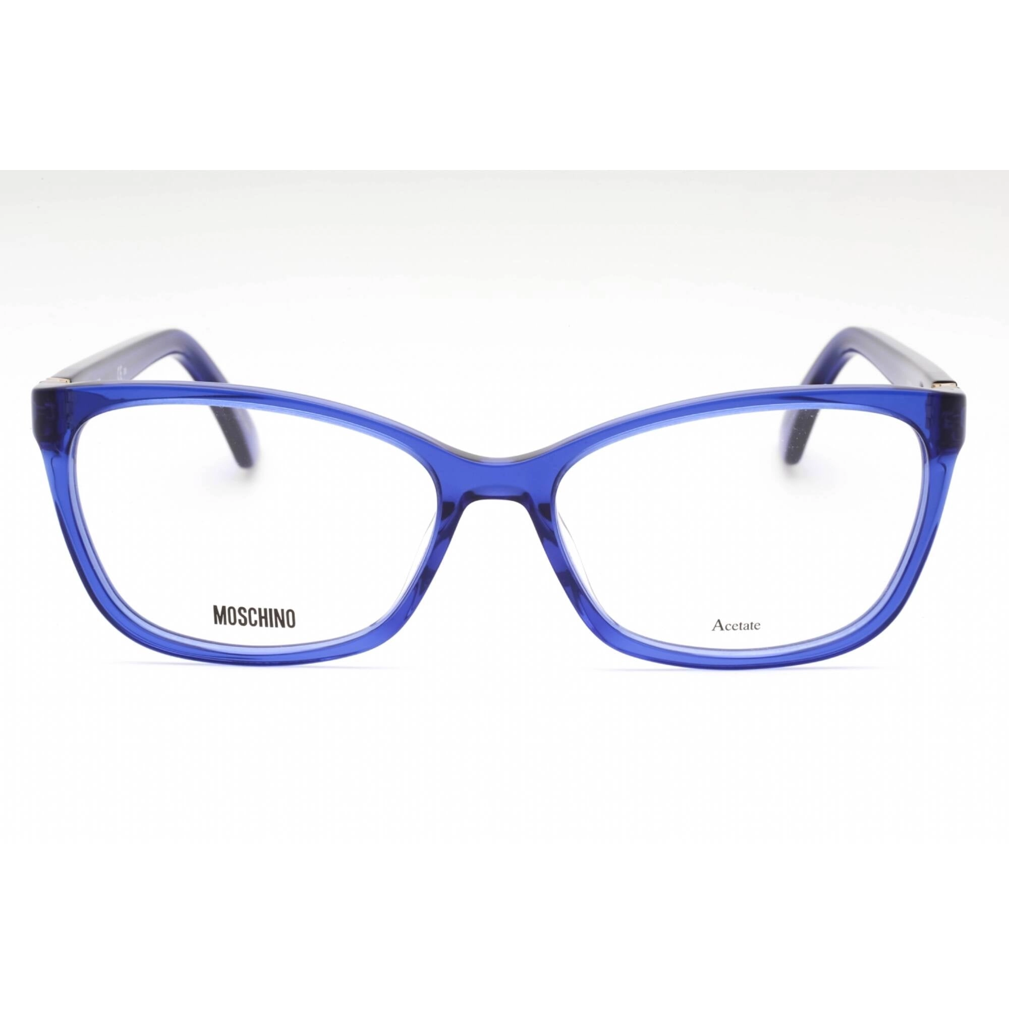 Moschino Women's Eyeglasses - Blue Acetate Cat Eye Shape Full Rim Frame | MOS558 PJP