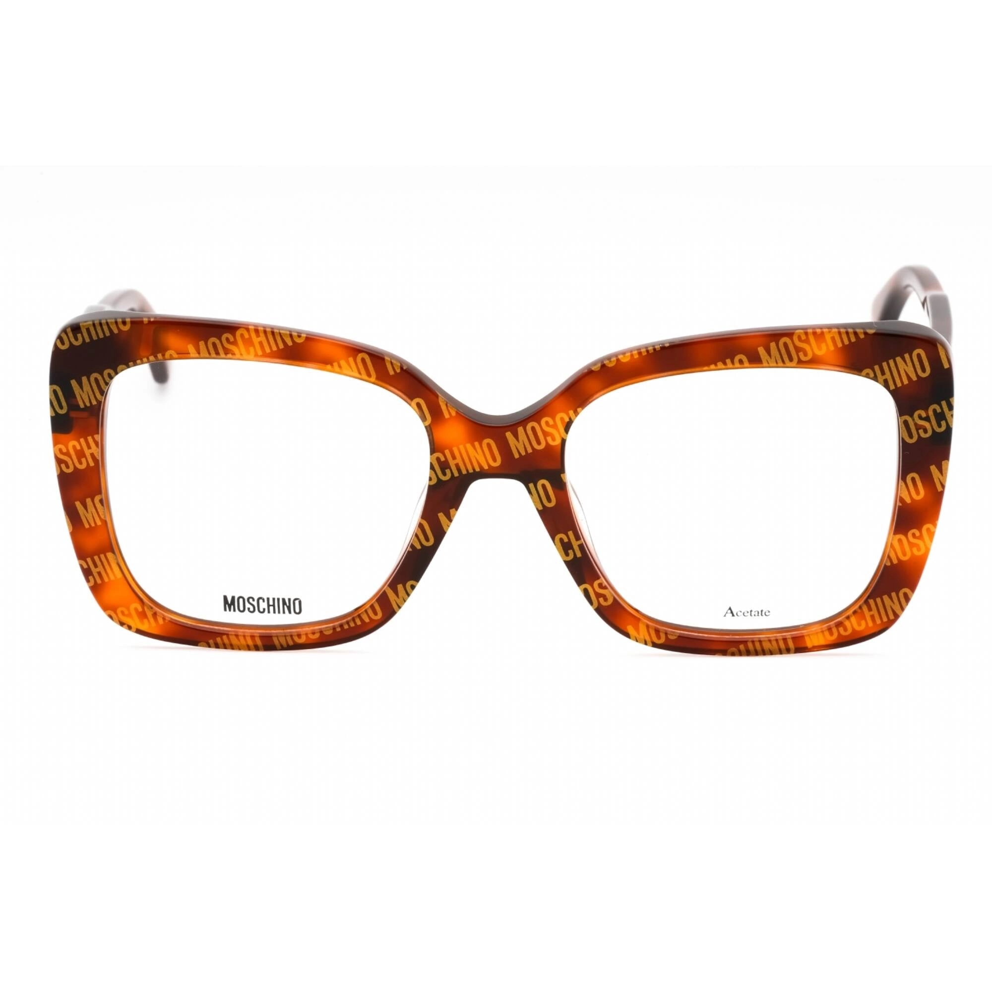 Moschino Women's Eyeglasses - Havana Pattern Acetate Cat Eye Frame | MOS614 02VM 00