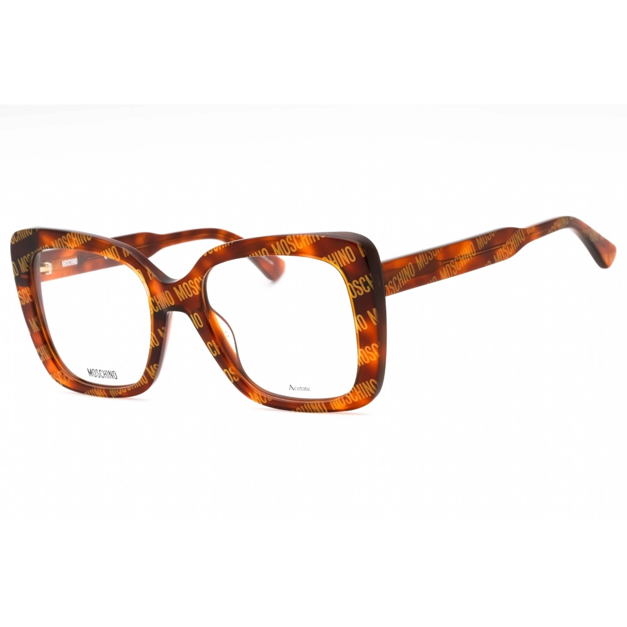 Moschino Women's Eyeglasses - Havana Pattern Acetate Cat Eye Frame | MOS614 02VM 00