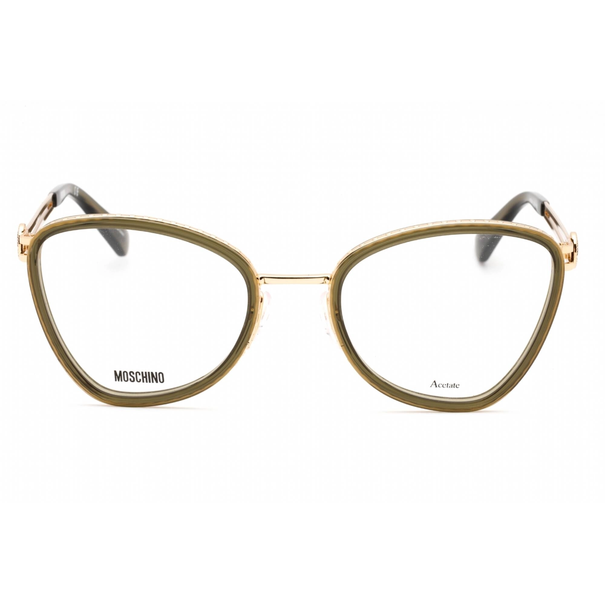Moschino Women's Eyeglasses - Khaki Plastic Butterfly Full Rim Frame | MOS584 03Y5 00