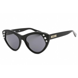 Moschino Women's Sunglasses - Black Plastic Cat Eye Shape Frame | MOS108/S 0807 IR