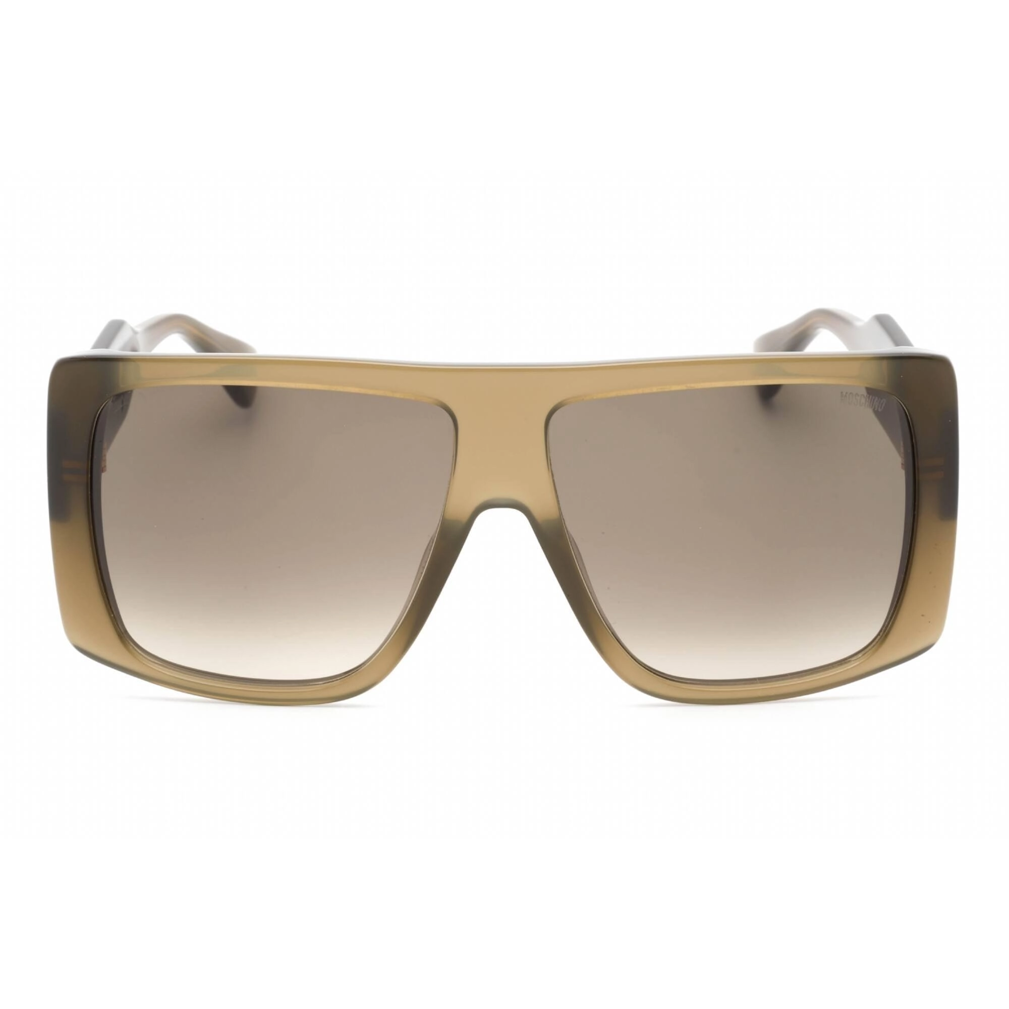 Moschino Women's Sunglasses - Olive Rectangular Frame Brown Sf Lens | MOS119/S 04C3 HA