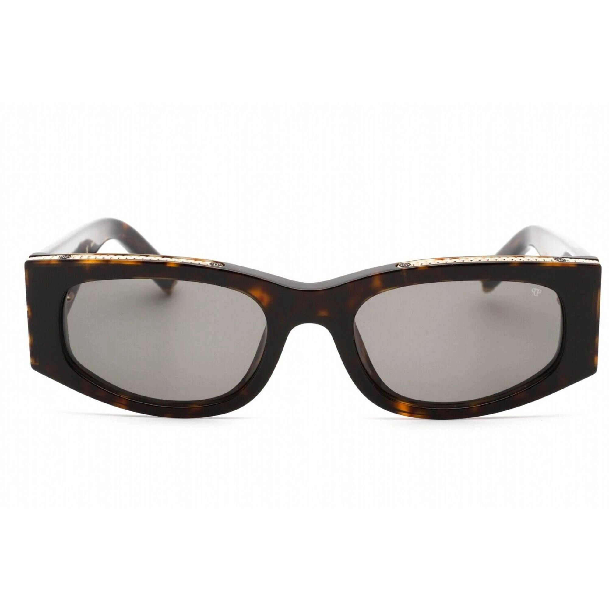 Philipp Plein Women's Sunglasses - Brown Cat Eye Shape Frame Grey Lens | SPP025S 0722