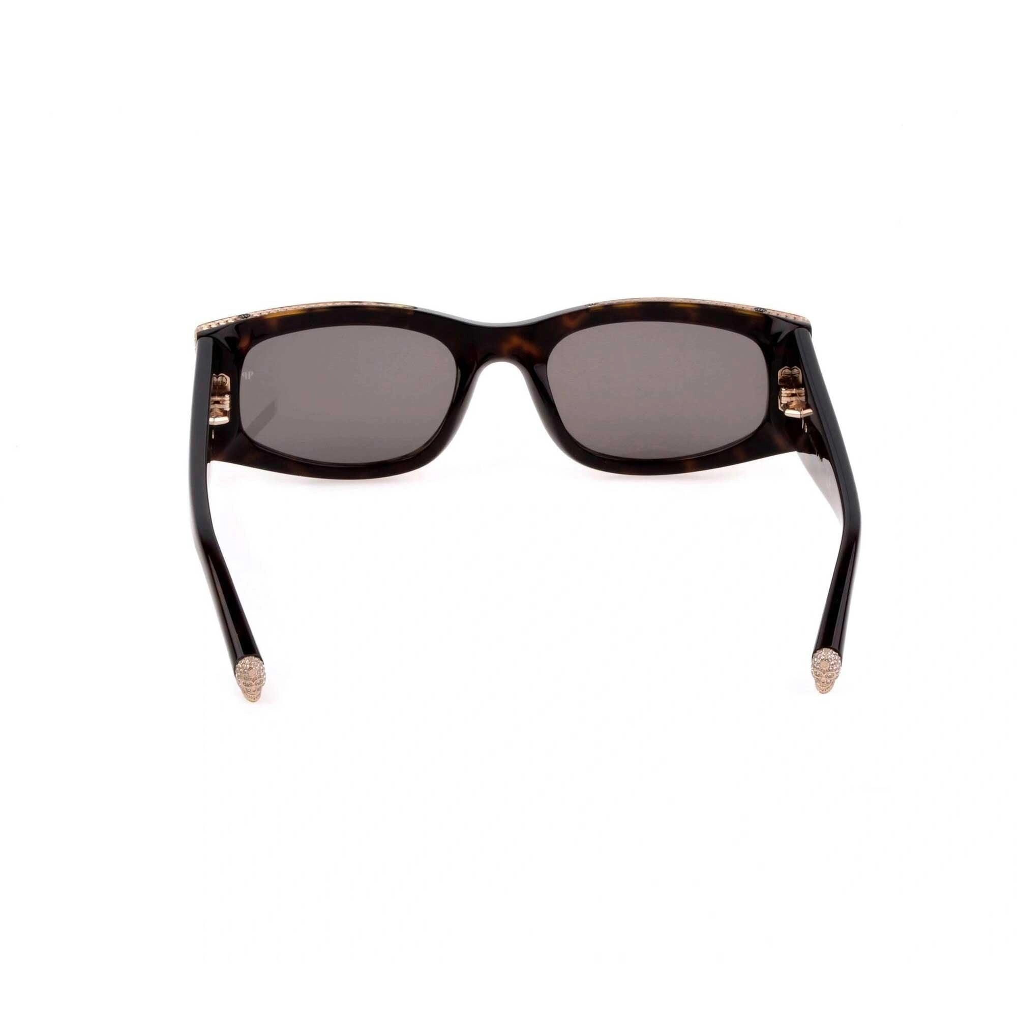 Philipp Plein Women's Sunglasses - Brown Cat Eye Shape Frame Grey Lens | SPP025S 0722
