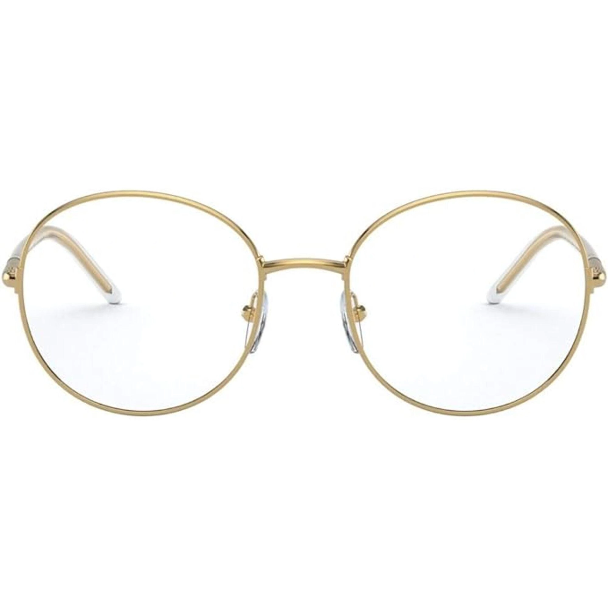 Prada Women's Eyeglasses - Gold Metal Round Frame Demo Lens | PRADA 0PR 55WV 5AK1O1
