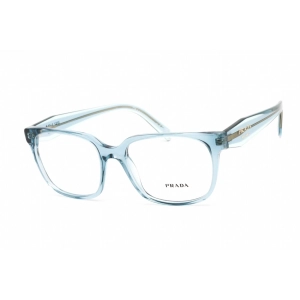 Prada Women's Eyeglasses - Rectangular Crystal Blue Plastic Frame | 0PR 17ZV 16J1O1