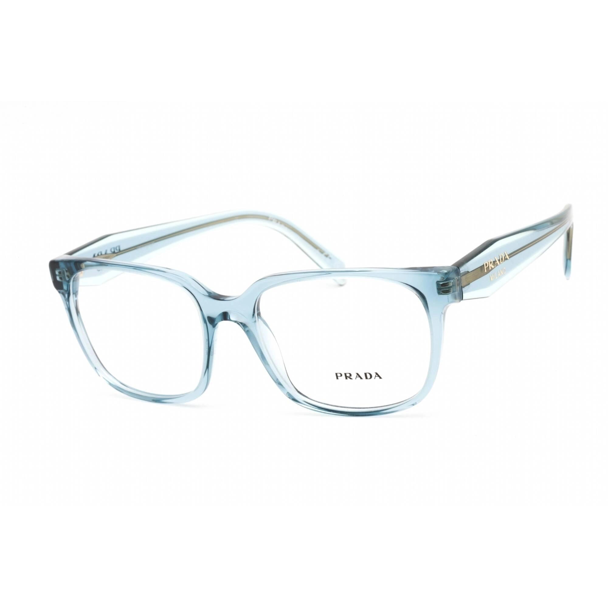 Prada Women's Eyeglasses - Rectangular Crystal Blue Plastic Frame | 0PR 17ZV 16J1O1