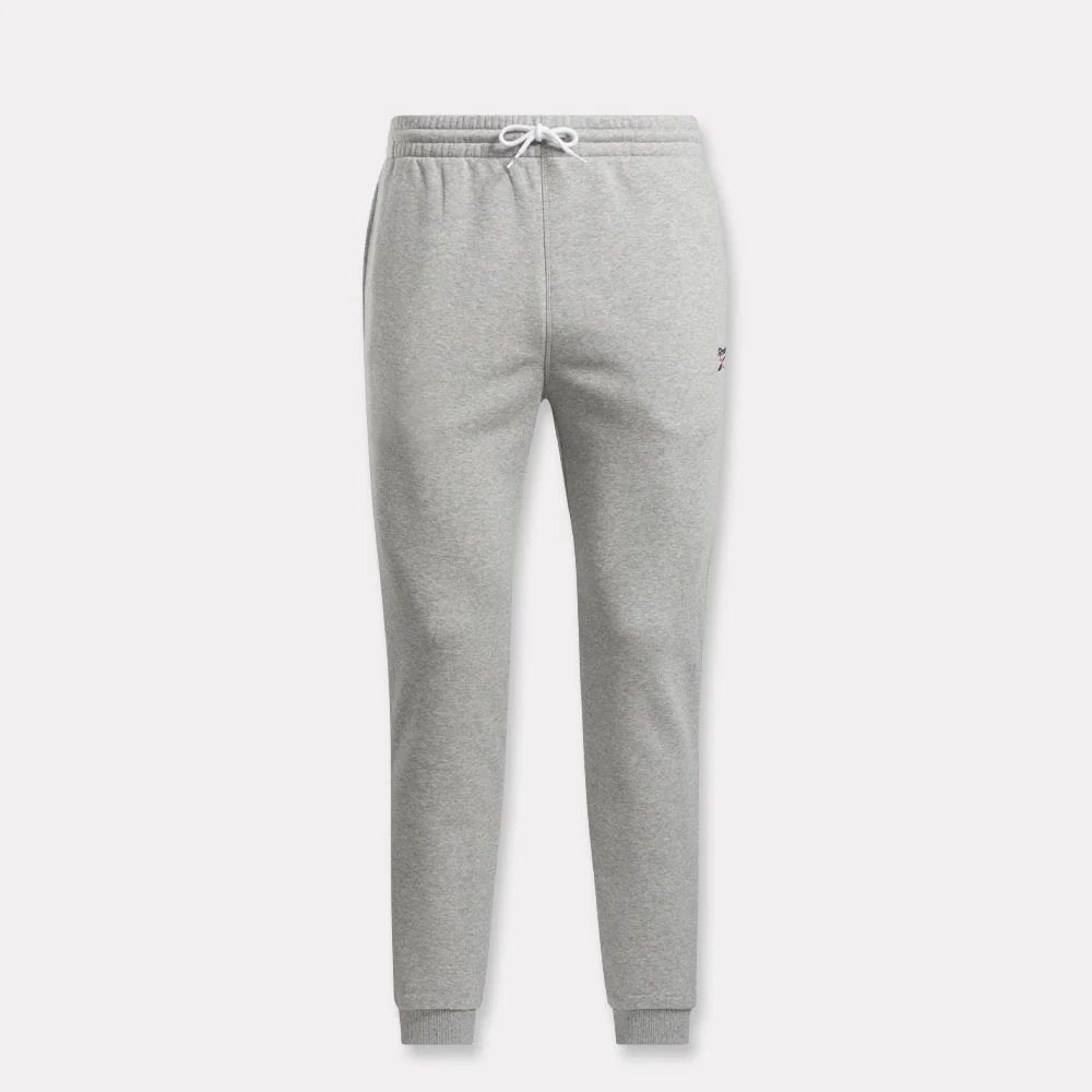 REEBOK MEN'S IDENTITY SMALL LOGO GREY TRACKPANTS