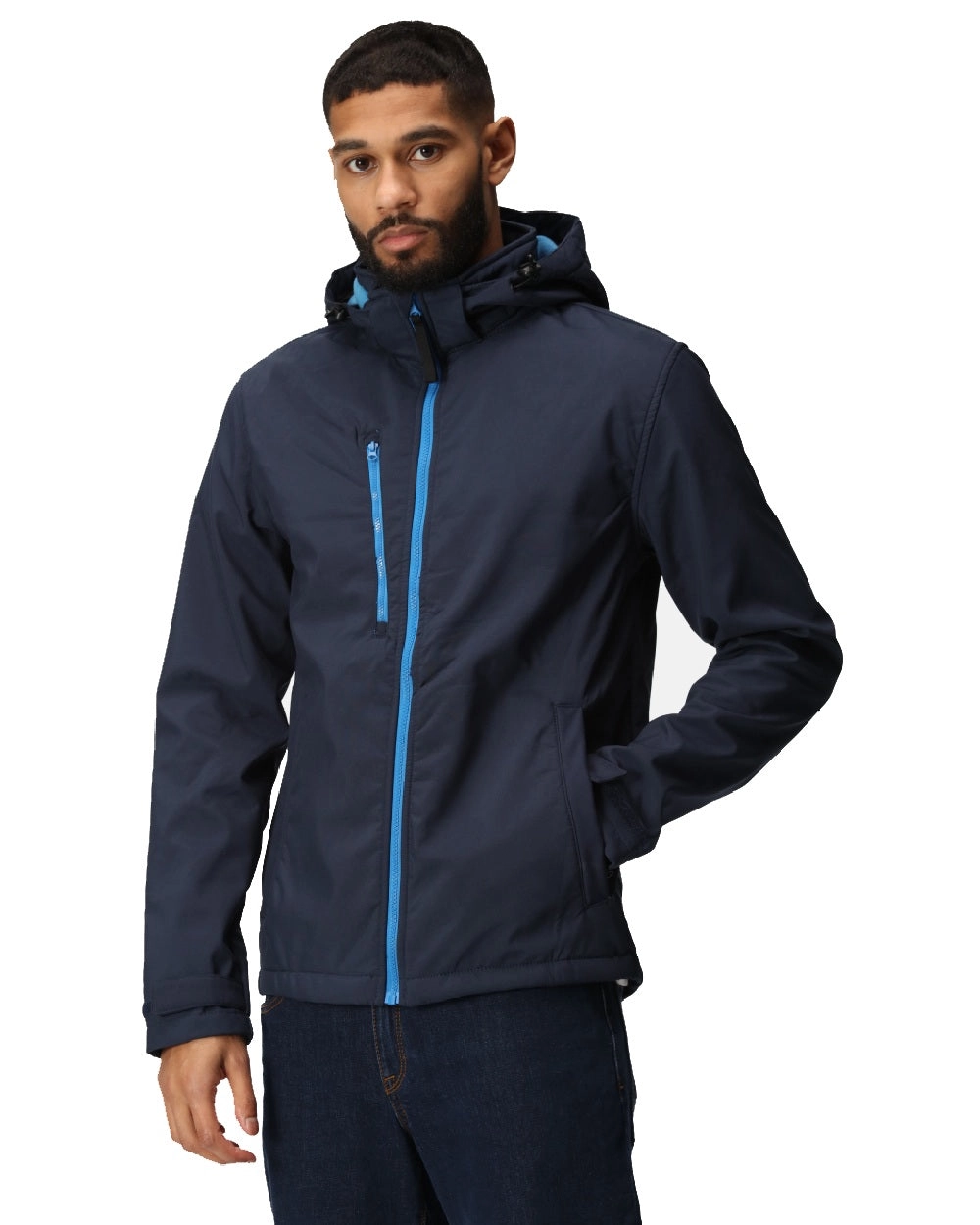 Regatta Mens Venturer 3 Layer Printable Hooded Softshell Jacket