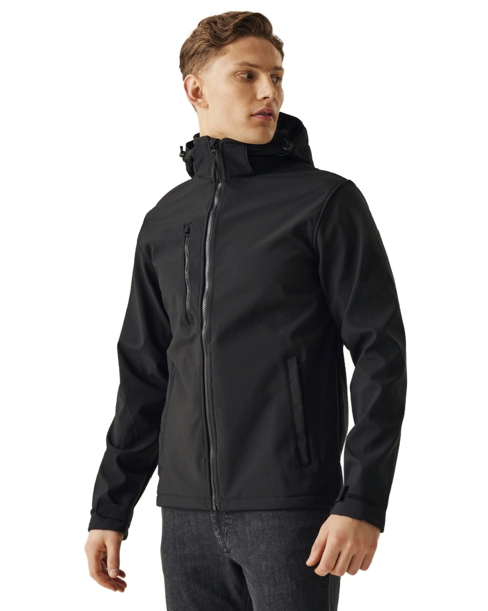 Regatta Mens Venturer 3 Layer Printable Hooded Softshell Jacket