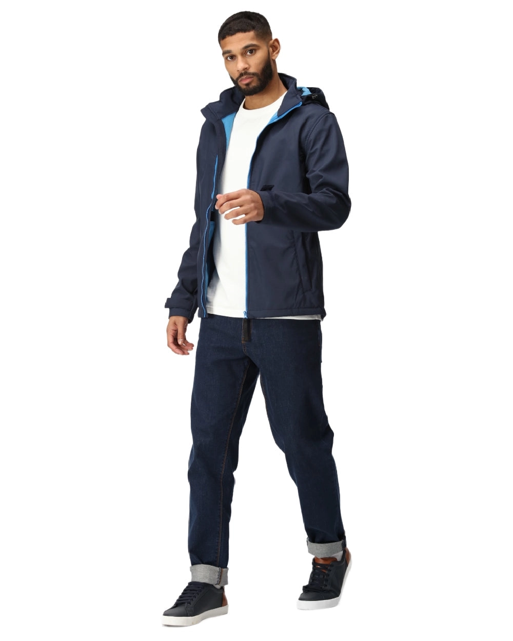 Regatta Mens Venturer 3 Layer Printable Hooded Softshell Jacket