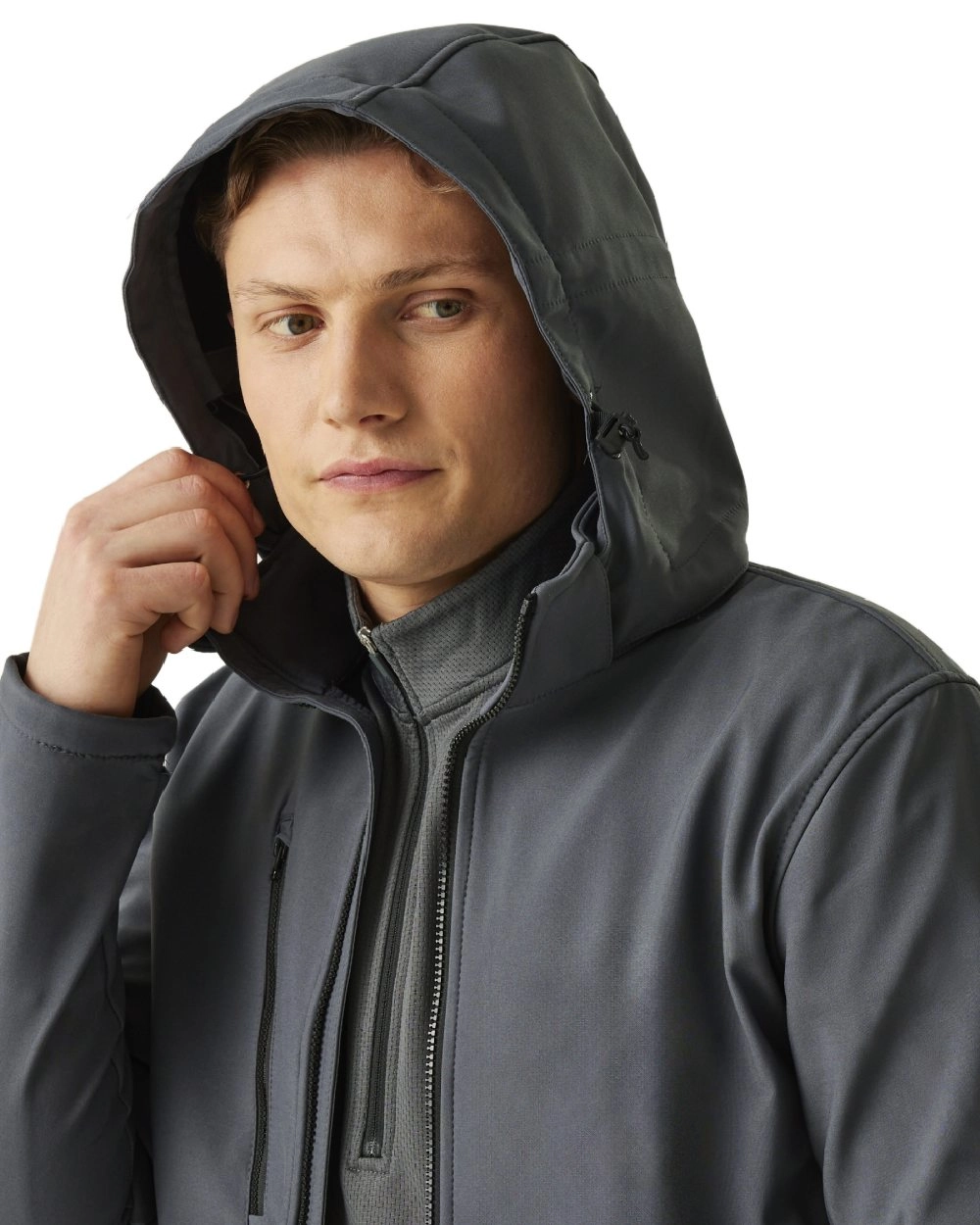 Regatta Mens Venturer 3 Layer Printable Hooded Softshell Jacket