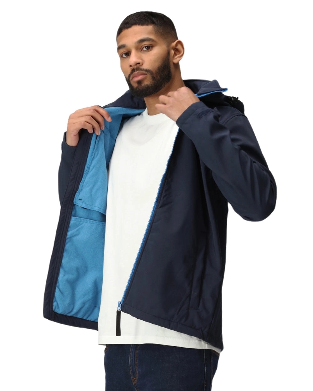 Regatta Mens Venturer 3 Layer Printable Hooded Softshell Jacket