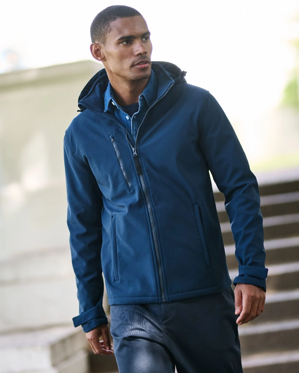 Regatta Mens Venturer 3 Layer Printable Hooded Softshell Jacket