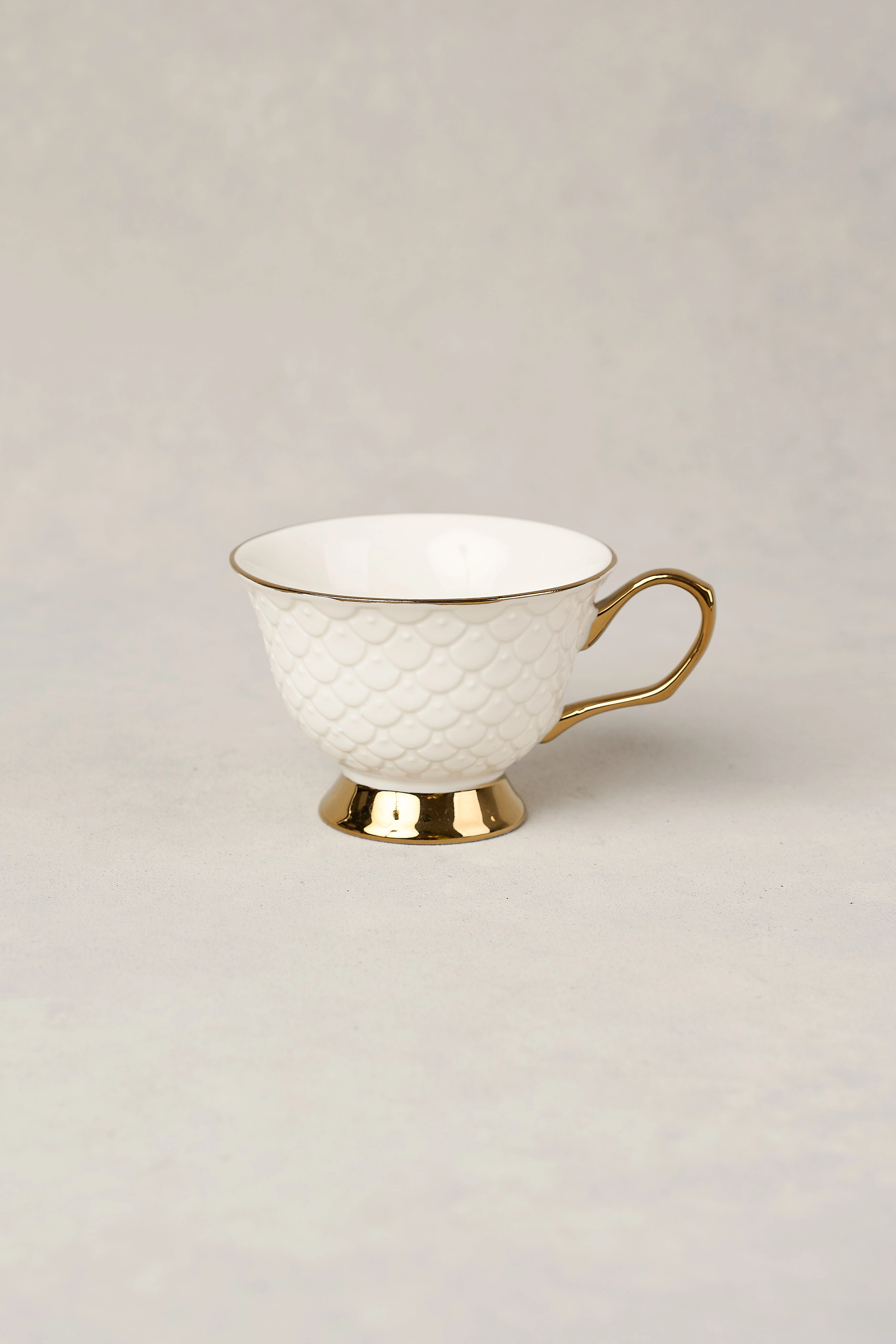 Ripple White Cup & Saucer