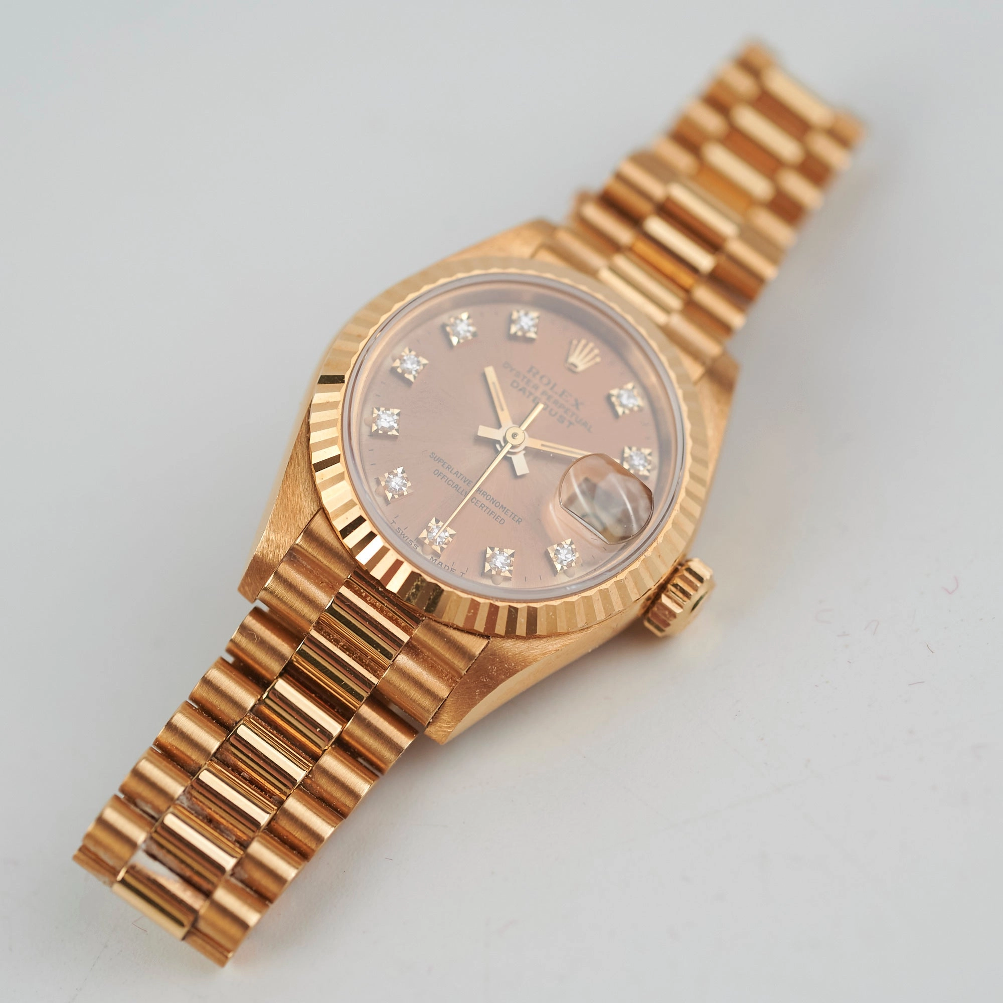 Rolex 26mm 18k Yellow Gold with Diamonds