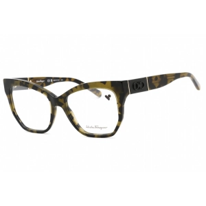 Salvatore Ferragamo Women's Eyeglasses - Green Tortoise Cat Eye Frame | SF2936 340