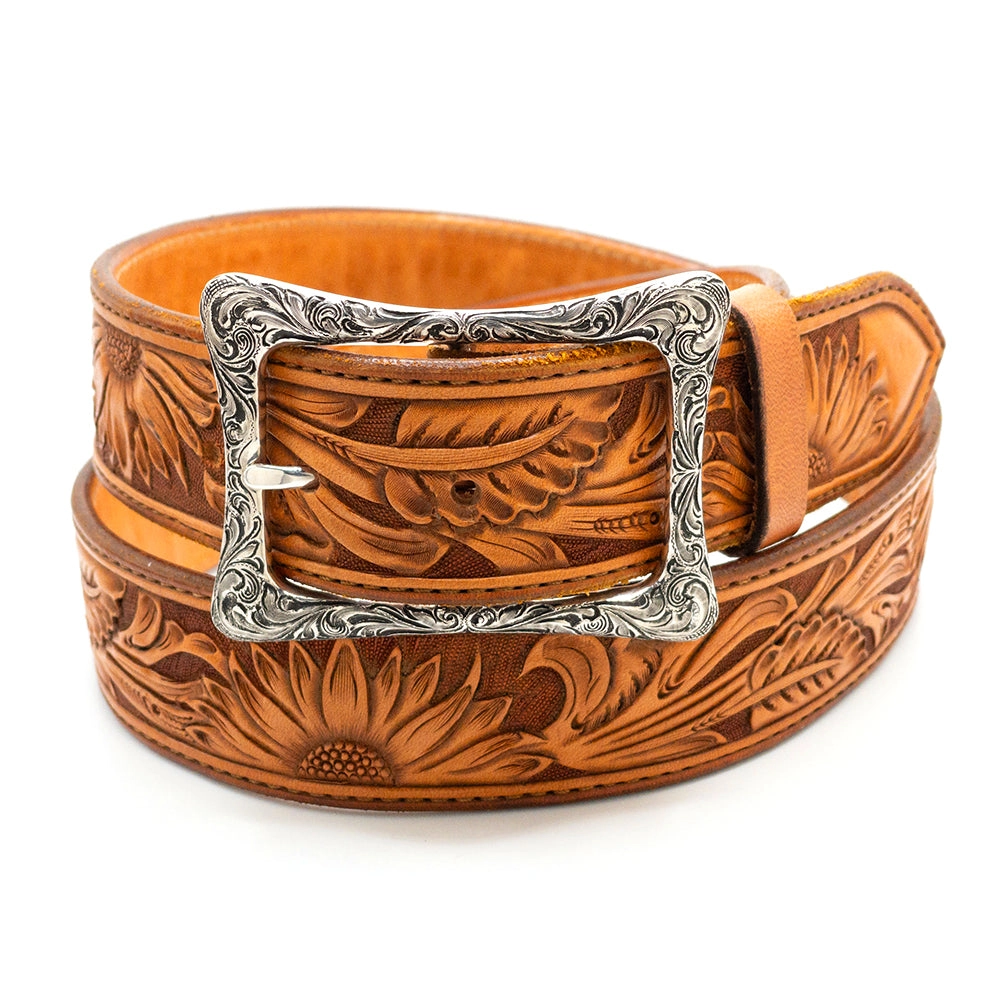 Silver King Engraved Garrison Buckle 1.5