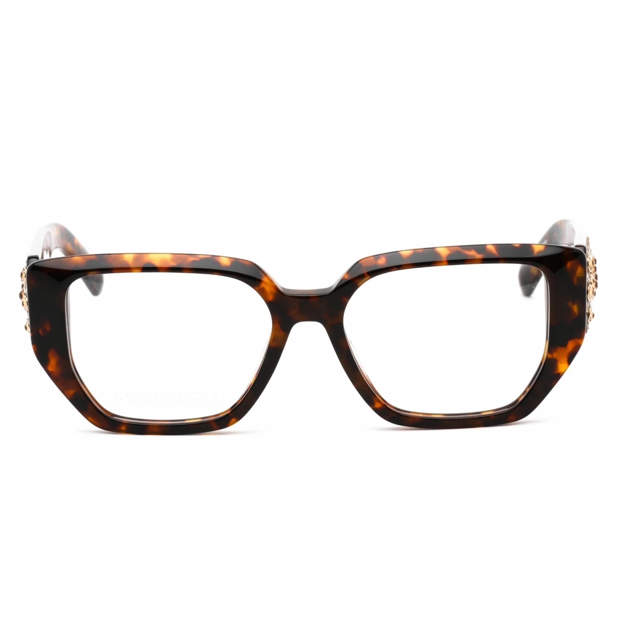 Swarovski Women's Eyeglasses - Full Rim Cat Eye Dark Havana Plastic Frame | SK5467 052
