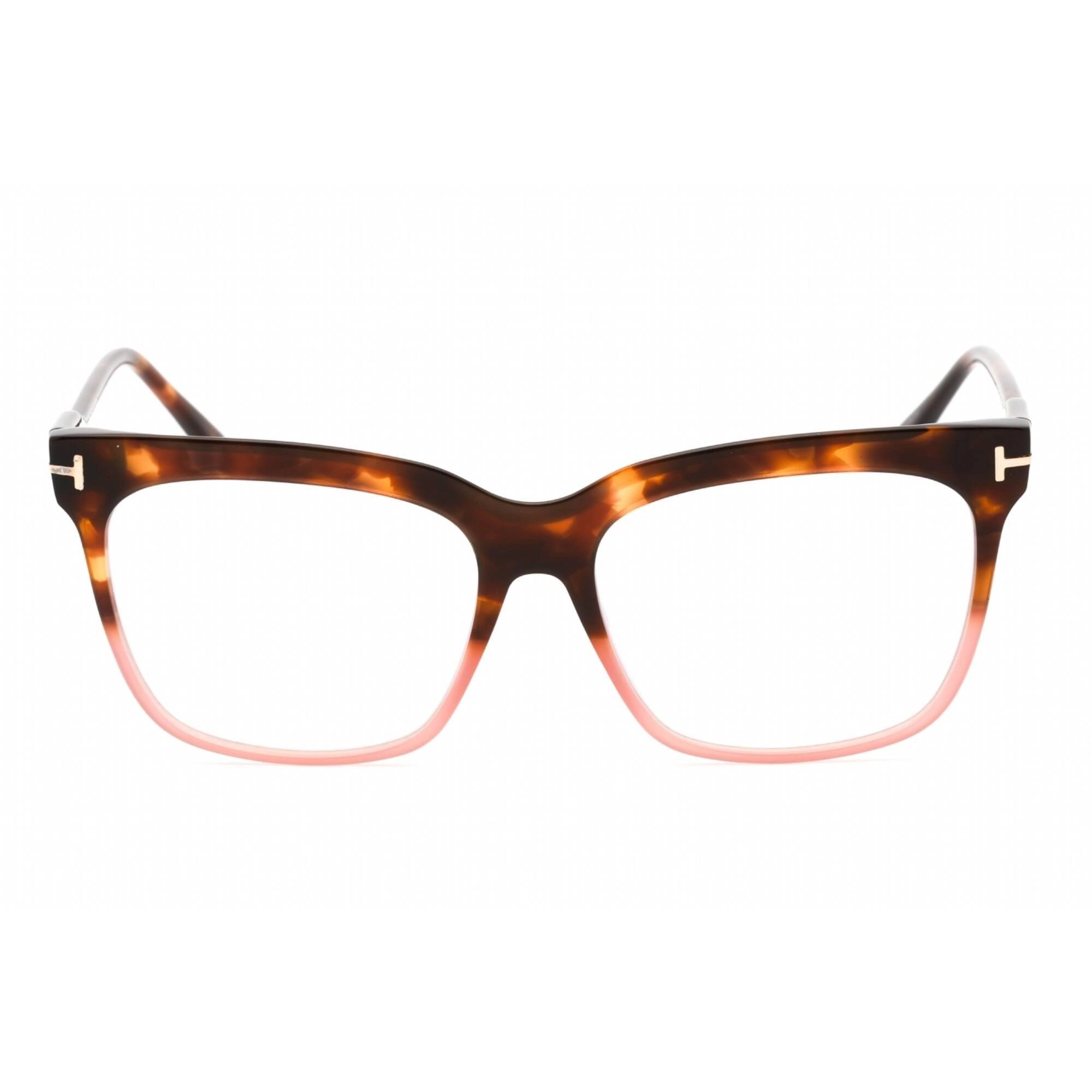 Tom Ford Women's Eyeglasses - Coloured Havana Full Rim Rectangular | FT5768-B 055