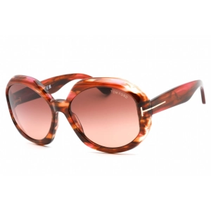 Tom Ford Women's Sunglasses - Colored Havana Frame Gradient Brown Lens | FT1011 55F