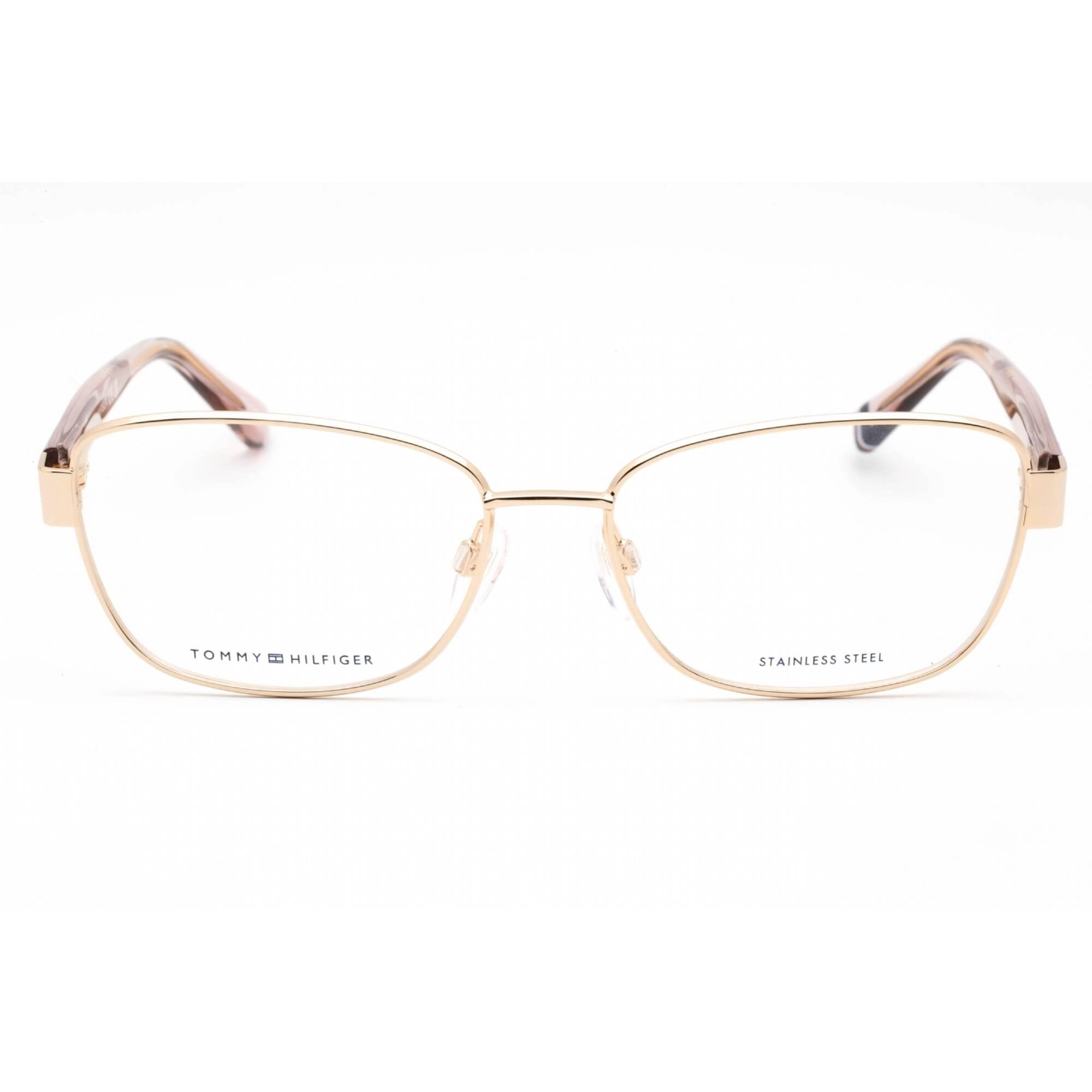 Tommy Hilfiger Women's Eyeglasses - Gold Metal Rectangular Frame | TH 2006 0J5G 00