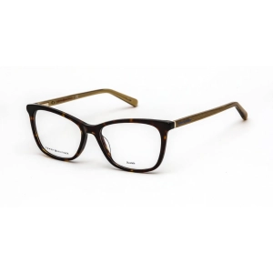 Tommy Hilfiger Women's Eyeglasses - Havana Plastic Rectangular | TH 1825 0086 00