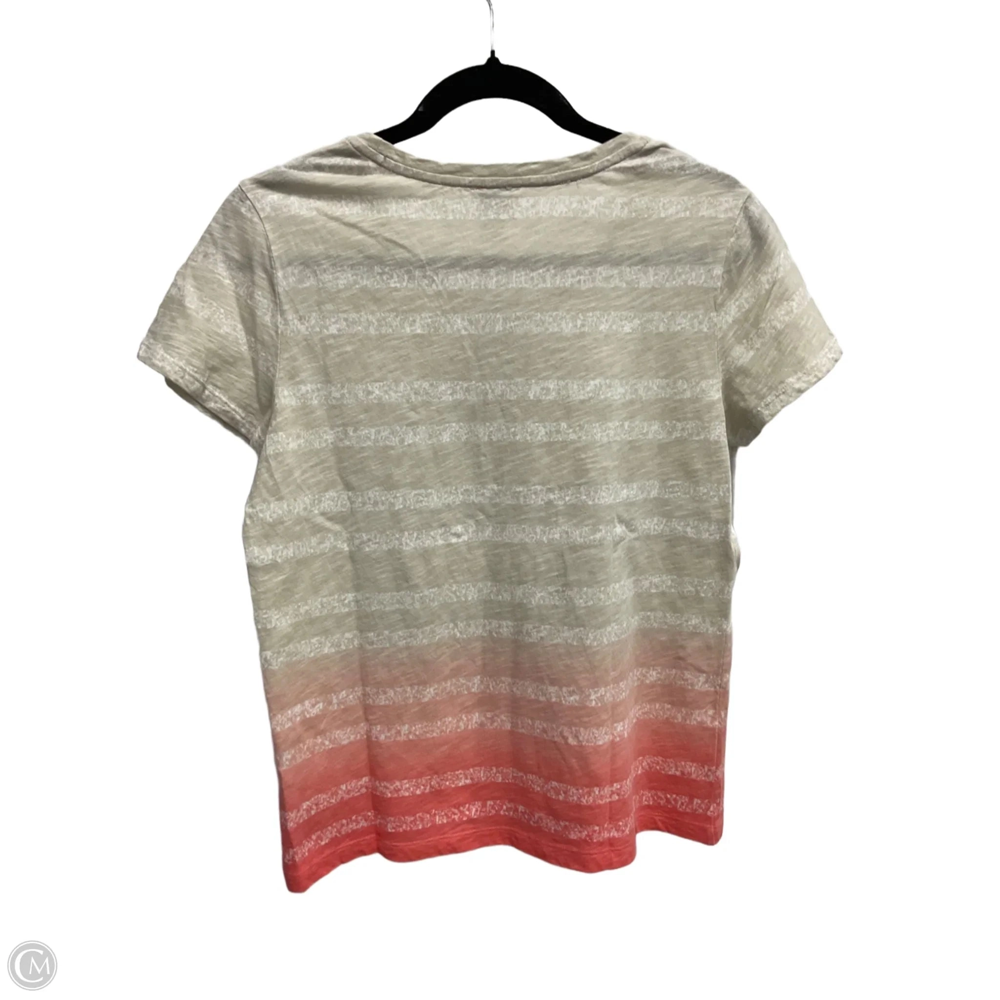 Top Short Sleeve By Chicos In Beige, Size: M