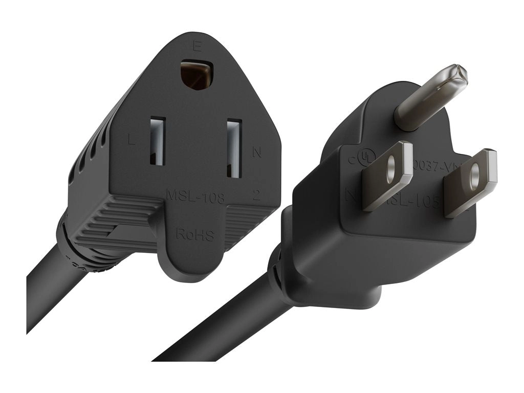 UNC Group - Power extension cable - NEMA 5-15P to power NEMA 5-15R - 125 V - 15 A - 10 ft - black PWCD-515P515R-15A-10F-BLK