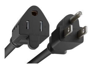 UNC Group - Power extension cable - NEMA 5-15P to power NEMA 5-15R - 125 V - 15 A - 10 ft - black PWCD-515P515R-15A-10F-BLK