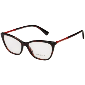 Versace Women's Eyeglasses - Full Rim Red Havana Cat Eye Frame | VERSACE 0VE3248 989