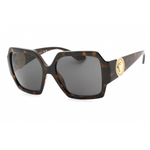 Versace Women's Sunglasses - Dark Havana Full Rim Rectangular Frame | 0VE4453 108/87
